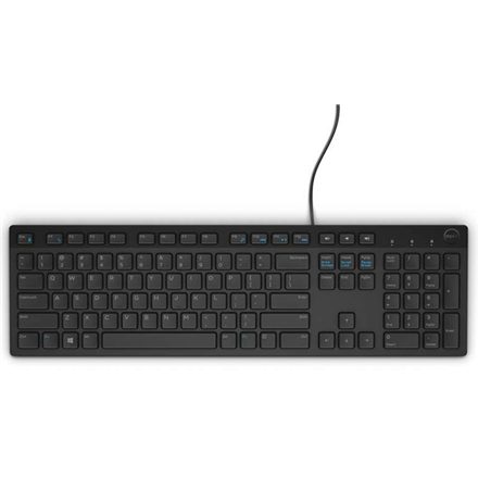 Dell - KB216 RTL Box - Multimedia - Wired - US - Black