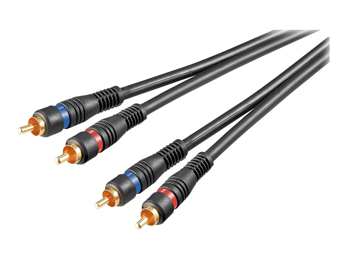 Goobay - Stereo RCA cable 2x RCA, double shielded - 50032
