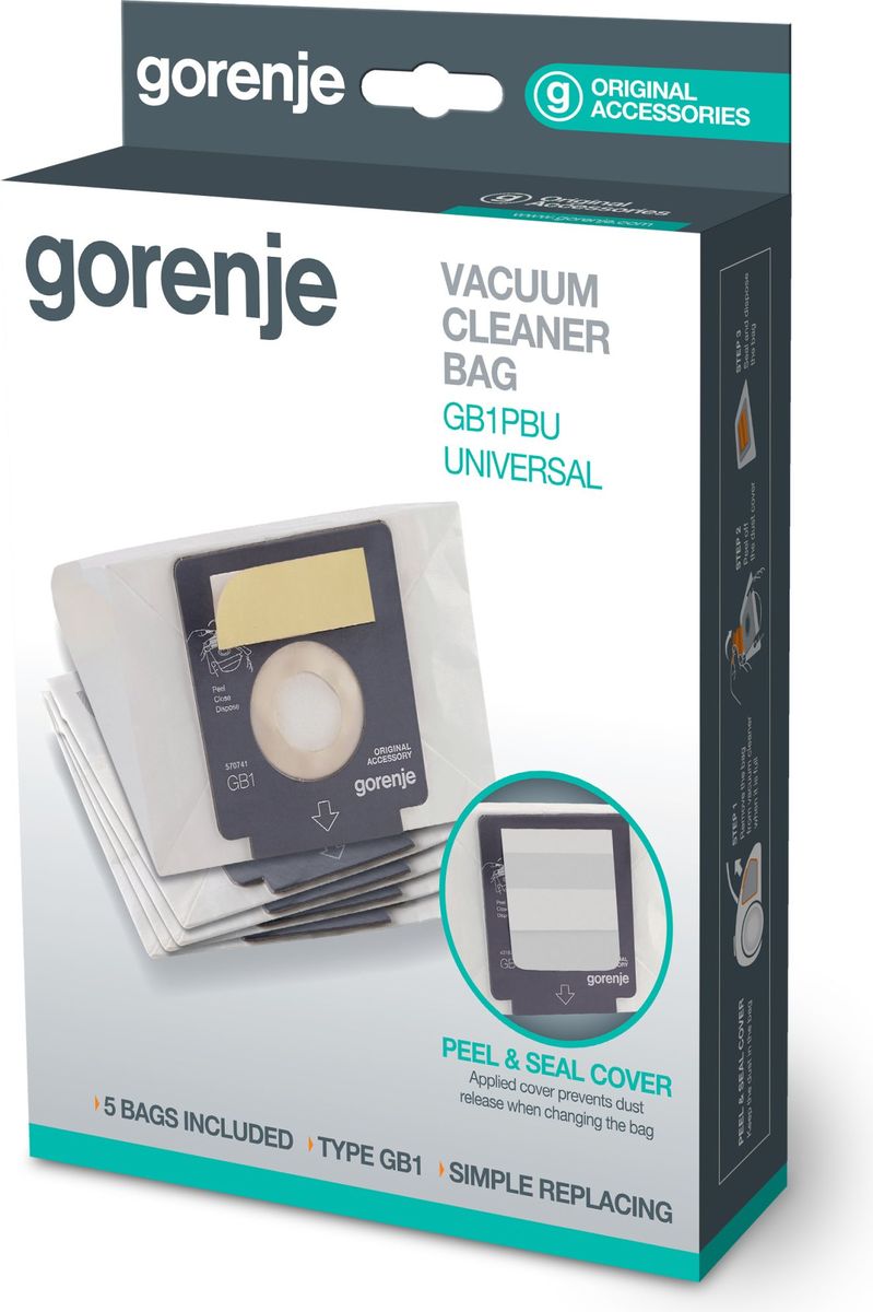 Gorenje - Vacuum cleaner paper bags, 5pcs - GB1PBU