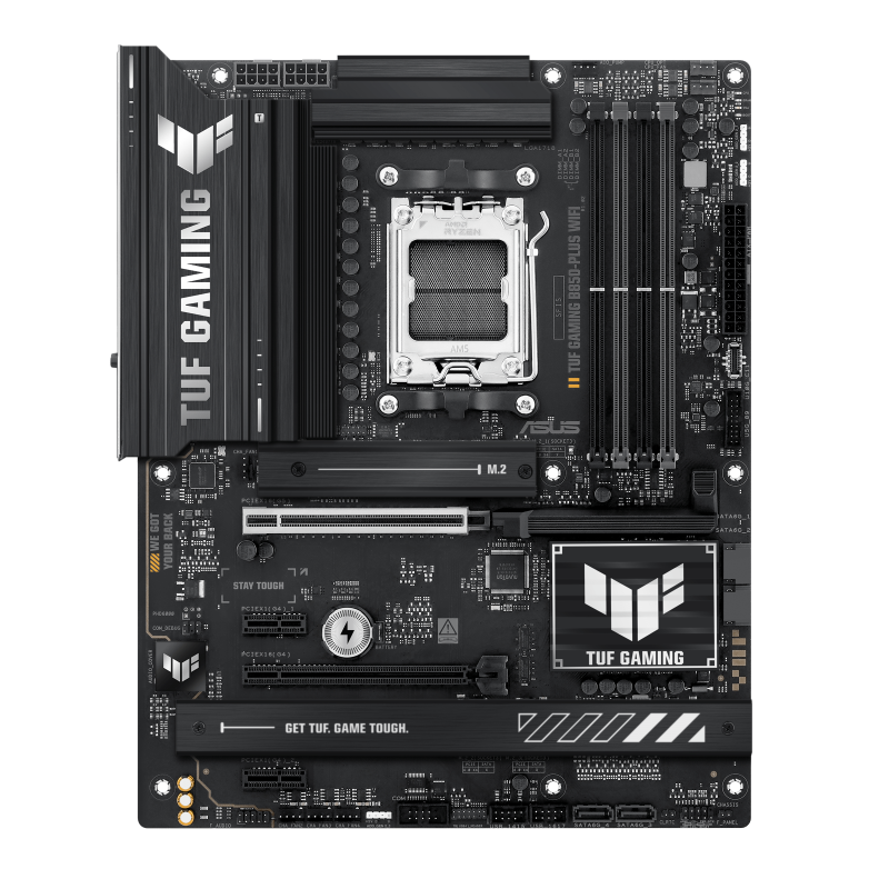 Asus TUF GAMING B850-PLUS WIFI - Processor family AMD - Processor socket AM5 - DDR5 DIMM - Number of SATA connectors 4