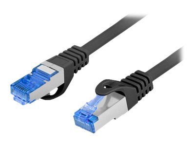 Lanberg - Patch cable - CAT 6a - RJ-45 - male - RJ-45 - male - 1 m - Black - RAL 9004