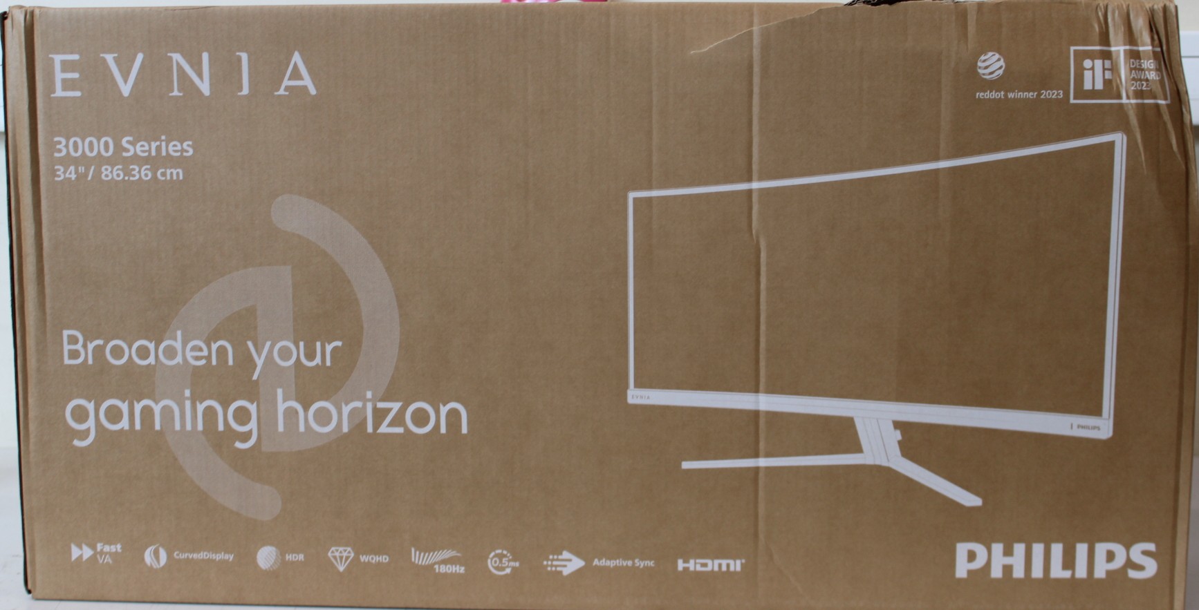SALE OUT. Philips 34M2C3500L/00 34" 3440x1440/1ms/ 300  cd/m² HDMI, DP, USB, Audio Out - Philips - 34M2C3500L/00 - 34 " - VA - 21:9 - 180 Hz - 1 ms - 3440 x 1440 pixels - 300 cd/m² - HDMI ports quantity 2 - Warranty 24 month(s) - DAMAGED PACKAGING AND BOD