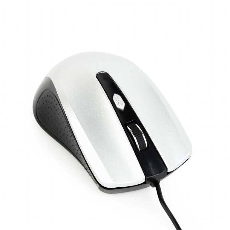 Gembird - Mouse - MUS-4B-01-BS - Standard - USB - Black/ silver