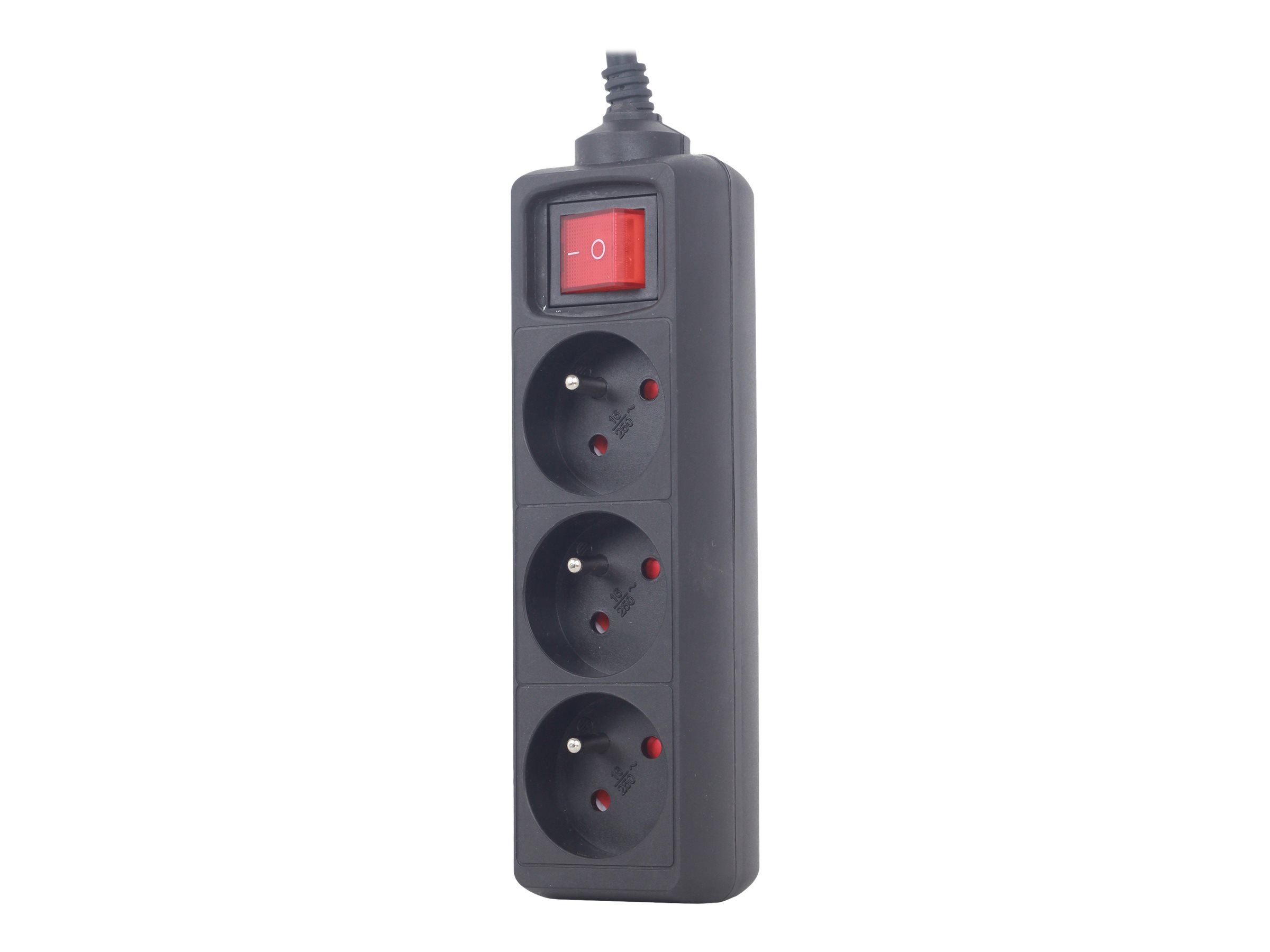 EnerGenie - Power strip, 3 FR sockets, 10 A, C14 plug - EG-PSU3F-01