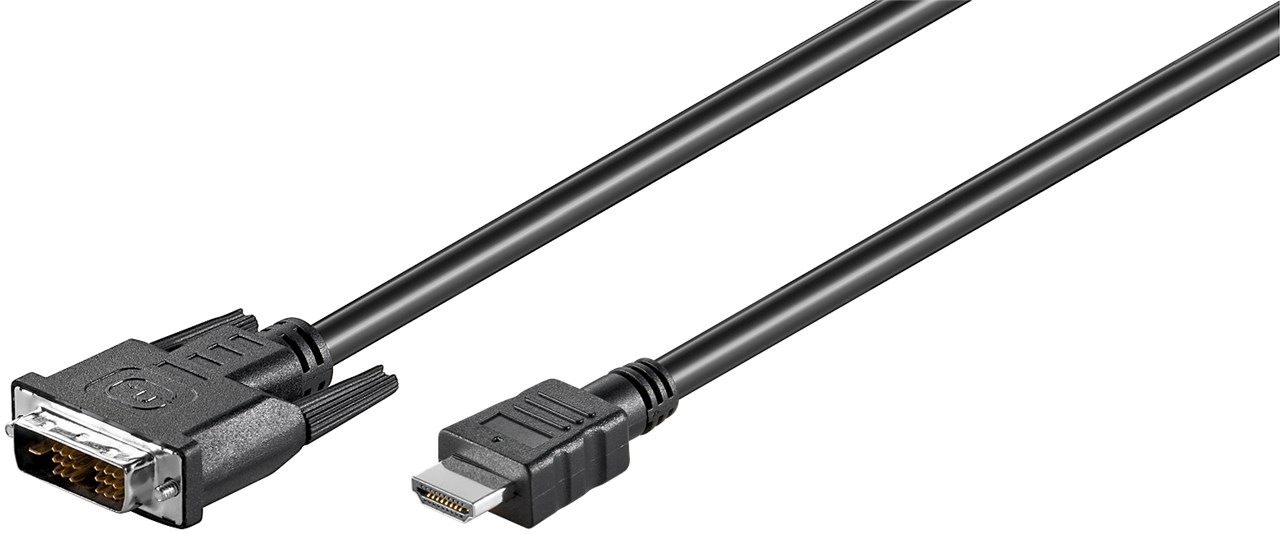 Goobay - DVI-D/HDMI cable, nickel plated - 50580 - DVI-D male Single-Link (18+1 pin) - HDMI male (type A) - 2 m