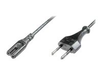Digitus - Power Cord, Euro - C7 M/F, H03VVH2-F 0.75qmm - AK-440104-018-S