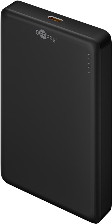 Goobay Magnetic Wireless Power Bank - 70183 - 10000 mAh - USB-C - Black