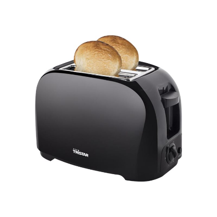 Tristar Toaster - BR-1025 - Number of slots 2 - Housing material Plastic - Black