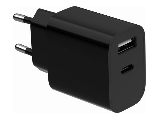 Gembird 2-port universal USB charger (A+C), 2.4 A - TA-UC-2AC12-01-BK