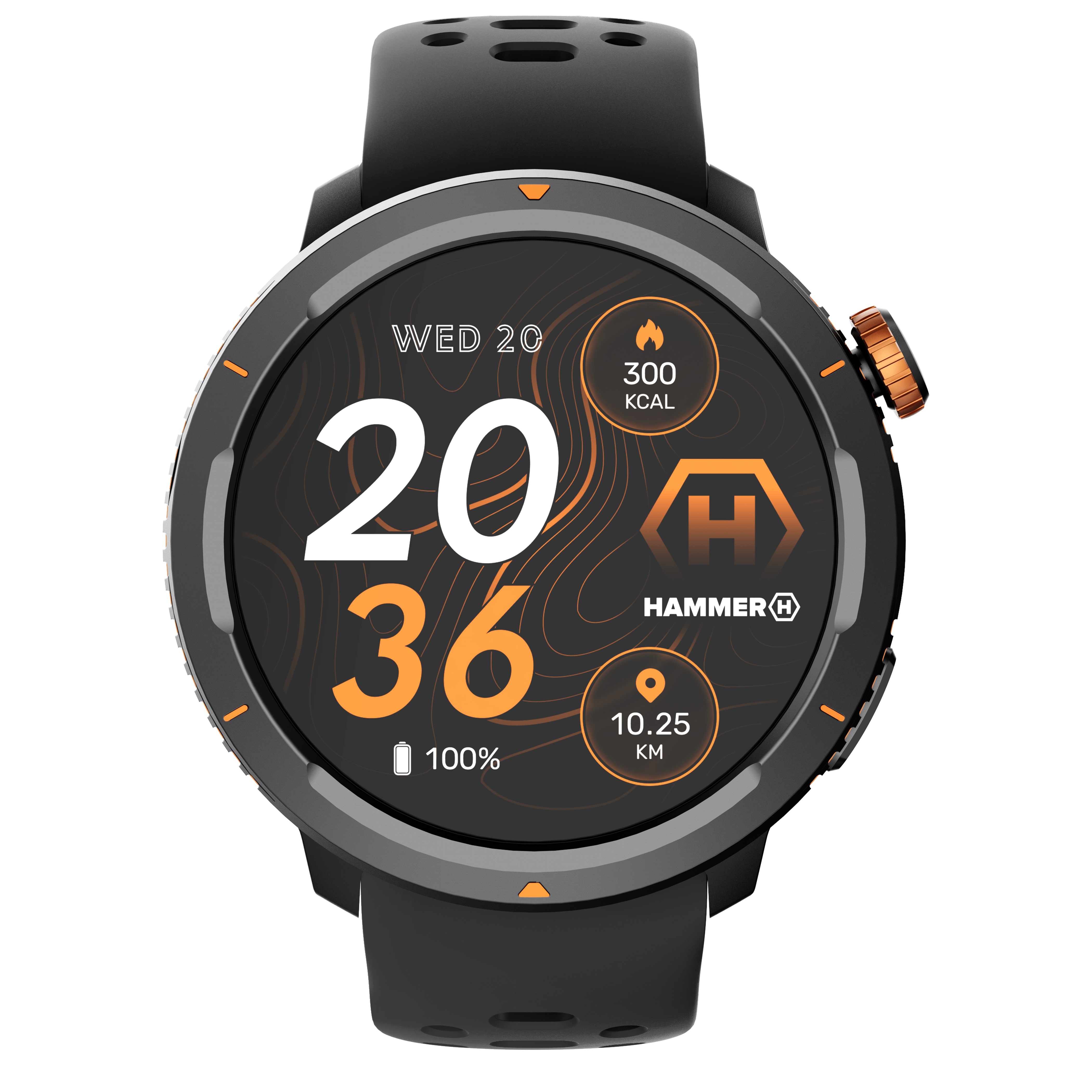Hammer Watch 2 Lite - Smart watch - AMOLED - 1.43" - Waterproof - Black