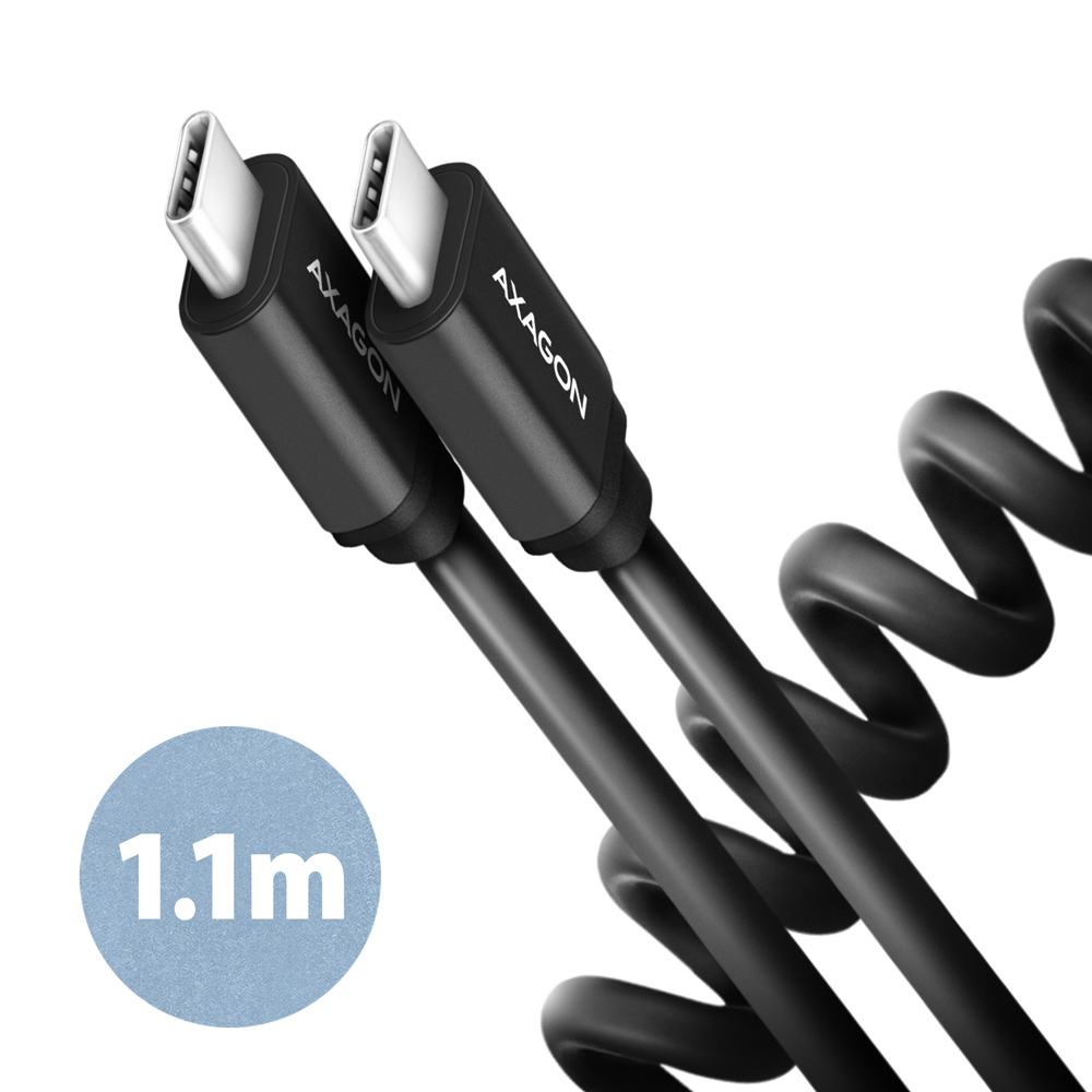 AXAGON - Data and charging cable, 1.1 m - BUCM-CM20TB - USB Type C to USB Type C