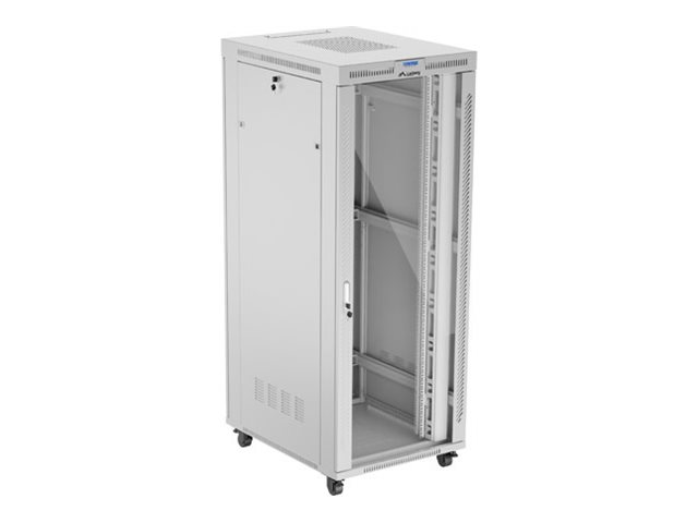 Lanberg - Rack cabinet 19" free-standing 42U/800x1000 (flat pack) with glass door, LCD - FF01-8042-12SL - Grey