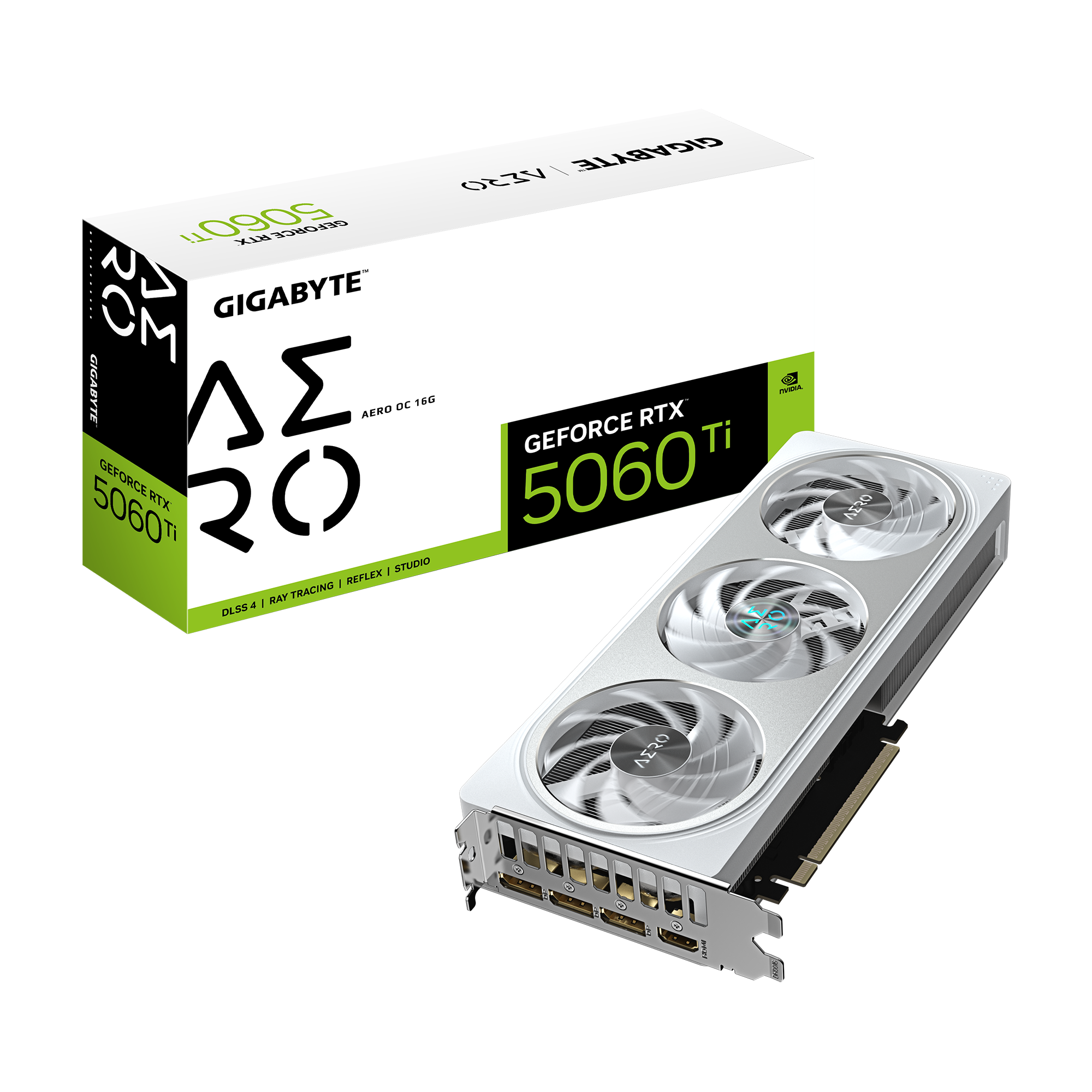 Gigabyte GeForce RTX 5060 Ti AERO OC 16G - NVIDIA - 16 GB - GeForce RTX 5060 Ti - GDDR7 - HDMI ports quantity 1 - PCI-E 5.0