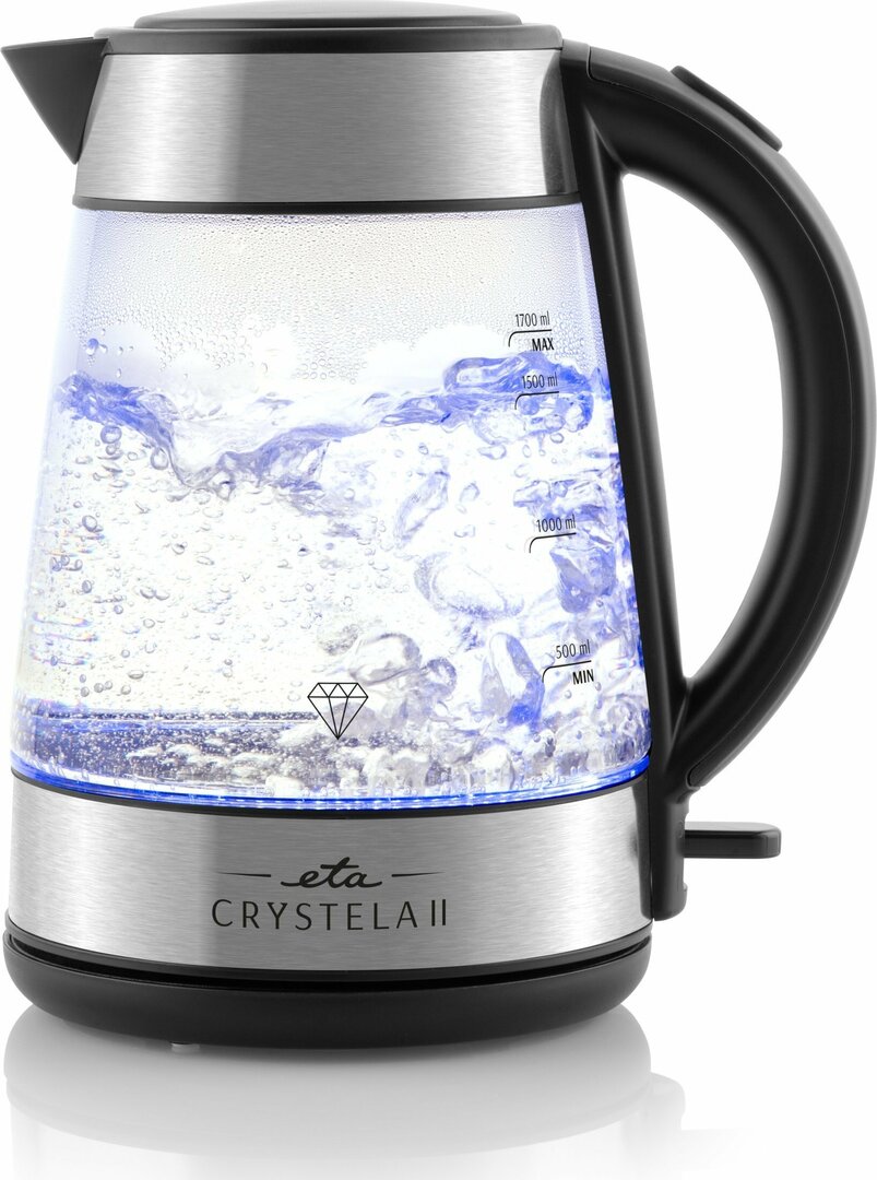 ETA Kettle - Crystela II 1154 90000 - 2200 W - Electric - 1.7 L - Glass - 360° rotational base - Glass