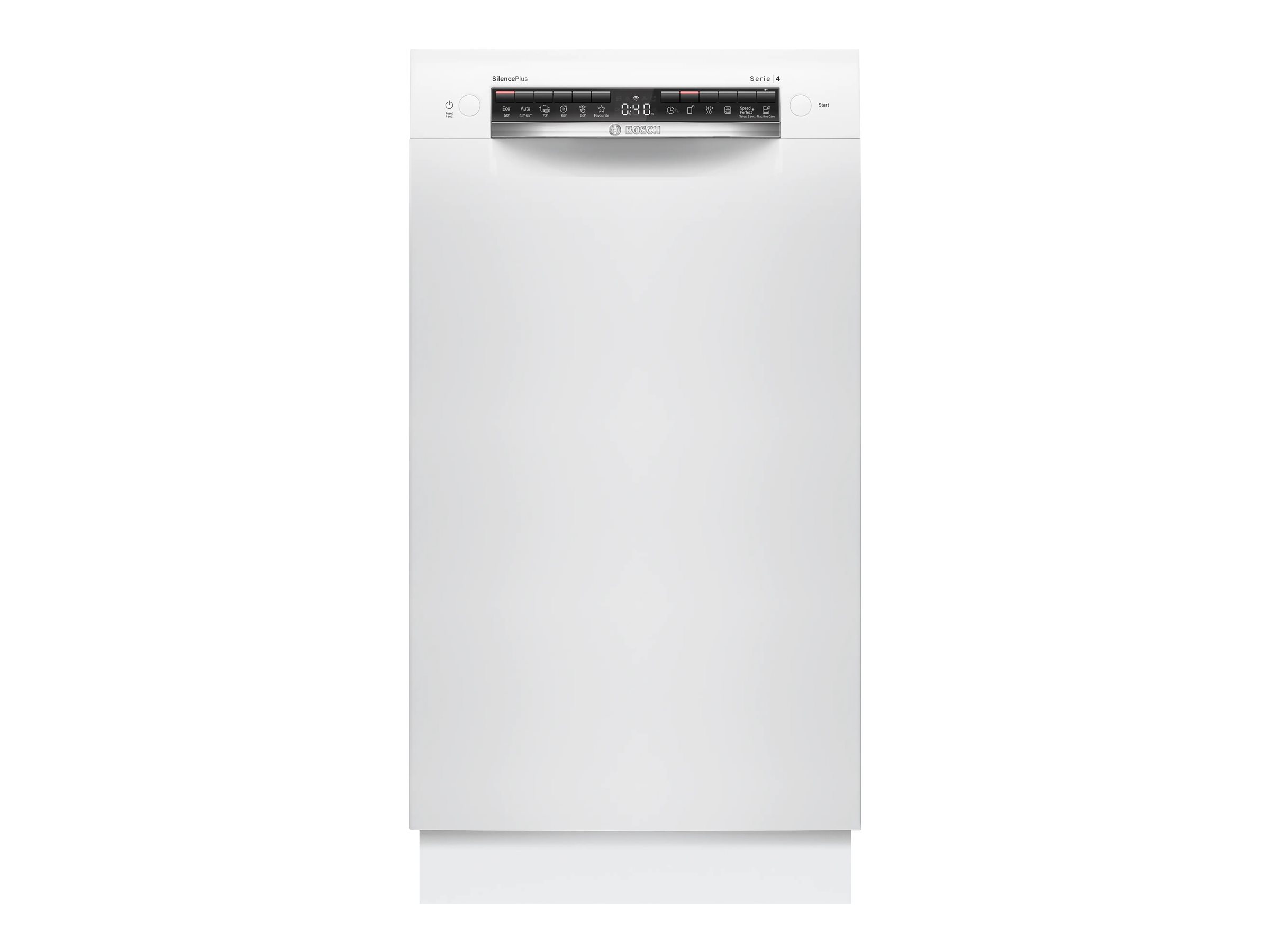 Bosch Dishwasher - SPU4HMW12E - Built-in - Width 45 cm - Number of place settings 10 - Number of programs 6 - Energy efficiency class D - Display - AquaStop function - White