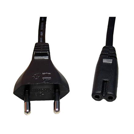 Cablexpert - Power cord (C7), VDE approved - Black - CEE 7/16 to C7