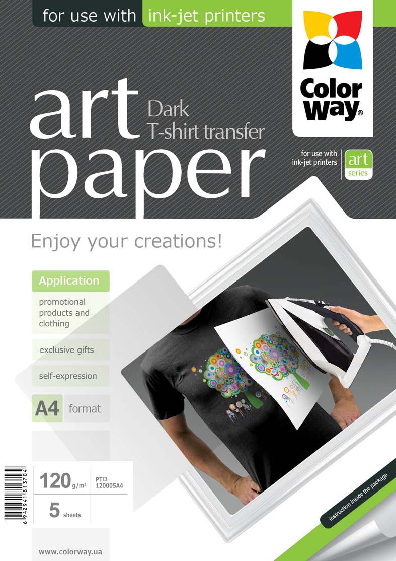 ART T-shirt transfer (dark) - Photo Paper - 120 g/m² - A4 - A4