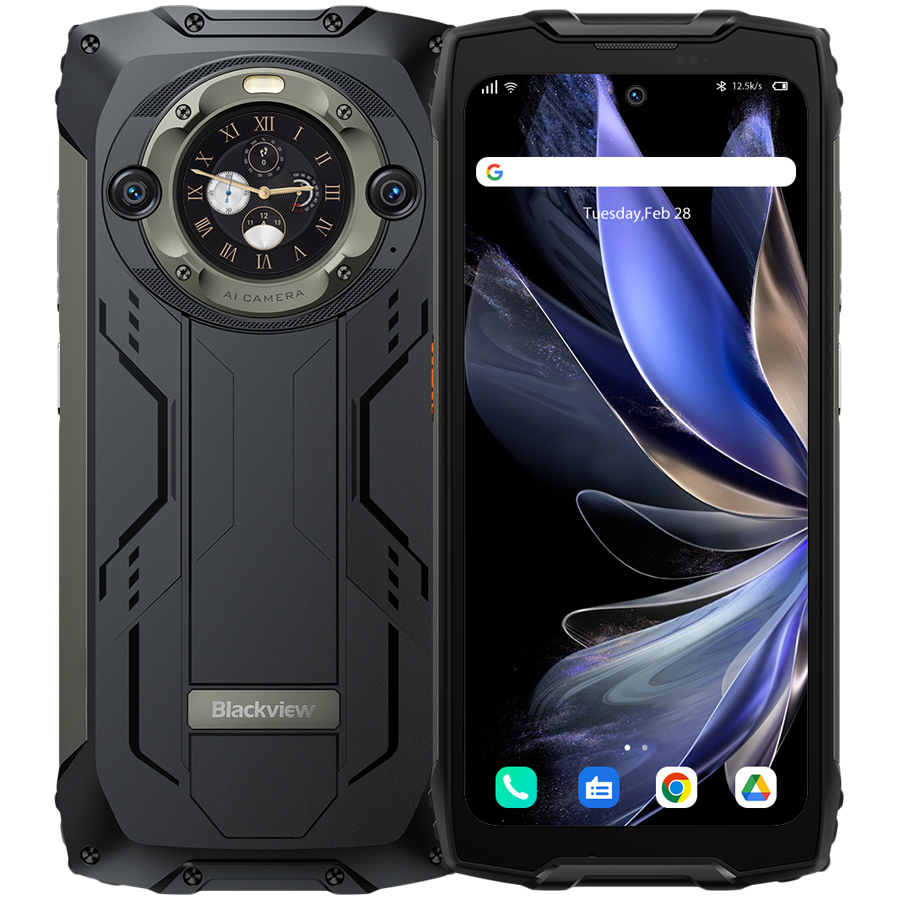 Blackview Rugged BV9300Pro LTE 6.7" FHD+IPS 1080x2388 120Hz Corning 5 12GB+256GB MT6789V G99 Dual-display CAM Front 32MP Rear 64MP+8MP IP68/IP69K Waterproof NFC Fingerprint 15080mAh NO Charger Android 13 up to 15 Black