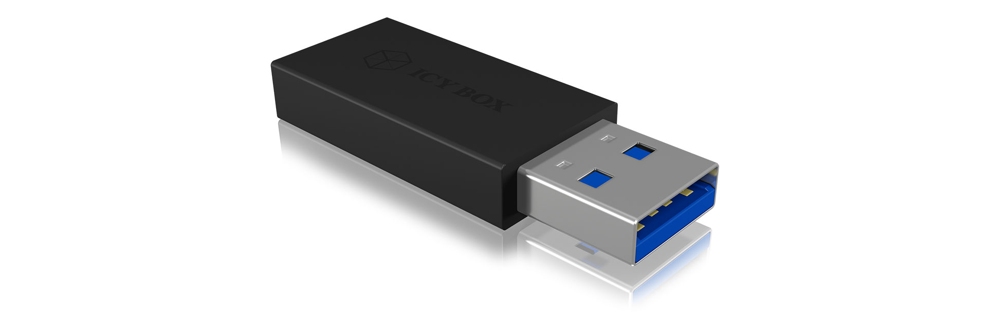 Raidsonic - ICY BOX Adapter for USB 3.1 (Gen 2), Type-A plug to Type-C socket - IB-CB015