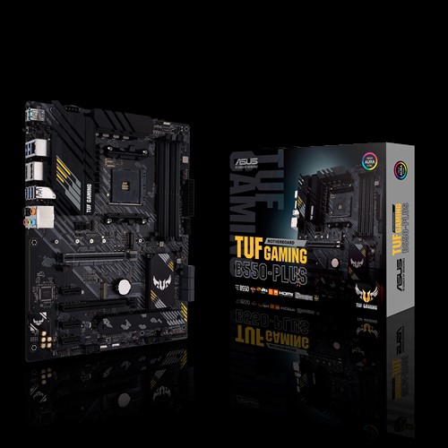 Asus - TUF GAMING B550-PLUS - Processor family AMD - Processor socket AM4 - DDR4 - Memory slots 4 - Chipset AMD B - ATX