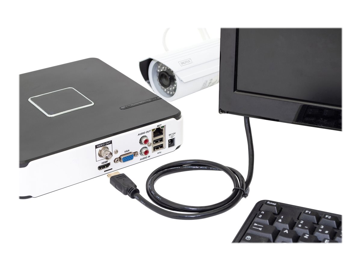 Digitus HDMI High Speed with Ethernet Connection Cable - DB-330123-020-S - 2 m