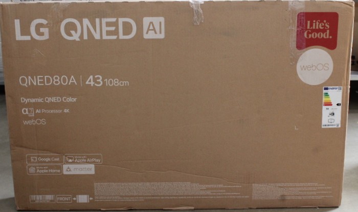 SALE OUT. - LG 43QNED80A3A - 43 - Smart TV - webOS 25 - UHD - Black - DAMAGED PACKAGING