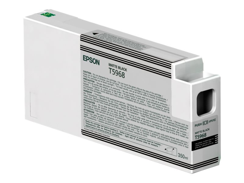 Epson Singlepack Matte Black T59680N UltraChrome HDR 350 ml - Epson Epson - T5968 - Epson T5968 - matte black - original - ink cartridge - Ink cartridge - Matte black
