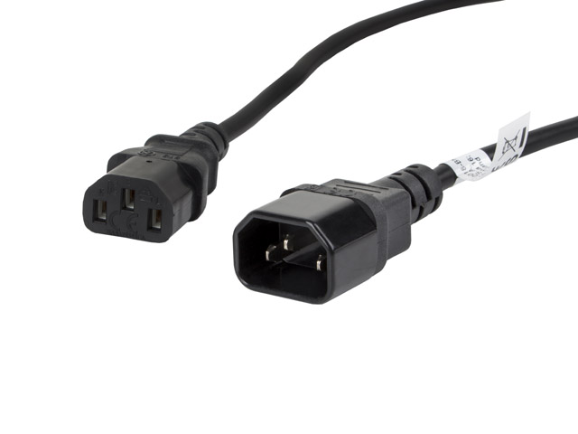 Lanberg - IEC 320 C13 to C14 Cable - CA-C13E-11CC-0018-BK