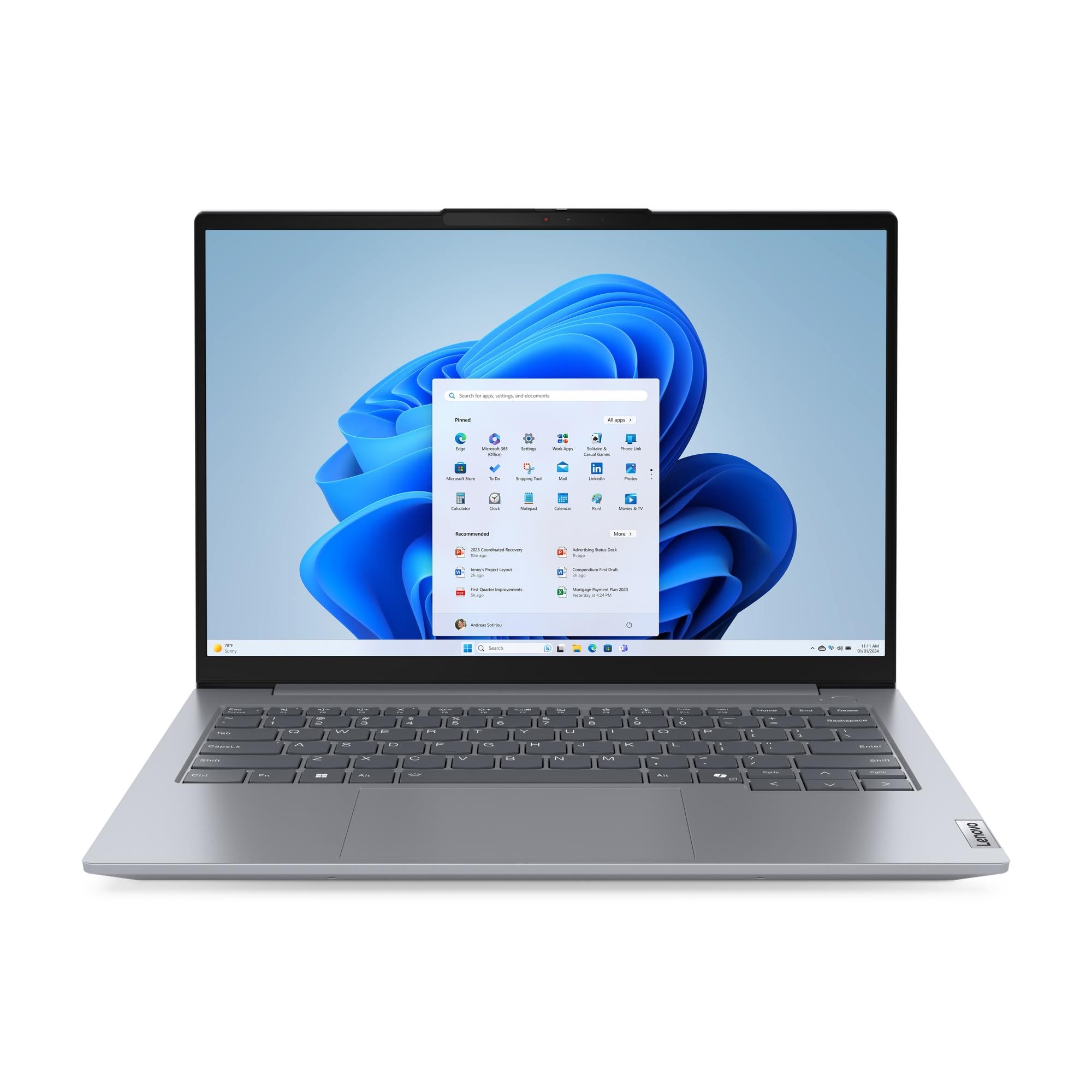 Lenovo ThinkBook 14 G7 ARP - Arctic Grey - 14 " - IPS - WUXGA - 1920 x 1200 pixels - Anti-glare - AMD Ryzen 5 - 7535HS - 16 GB - SO-DIMM DDR5 - Solid-state drive capacity 256 GB - AMD Radeon 660M Graphics - Windows 11 Pro - 802.11ax - Bluetooth version 5.