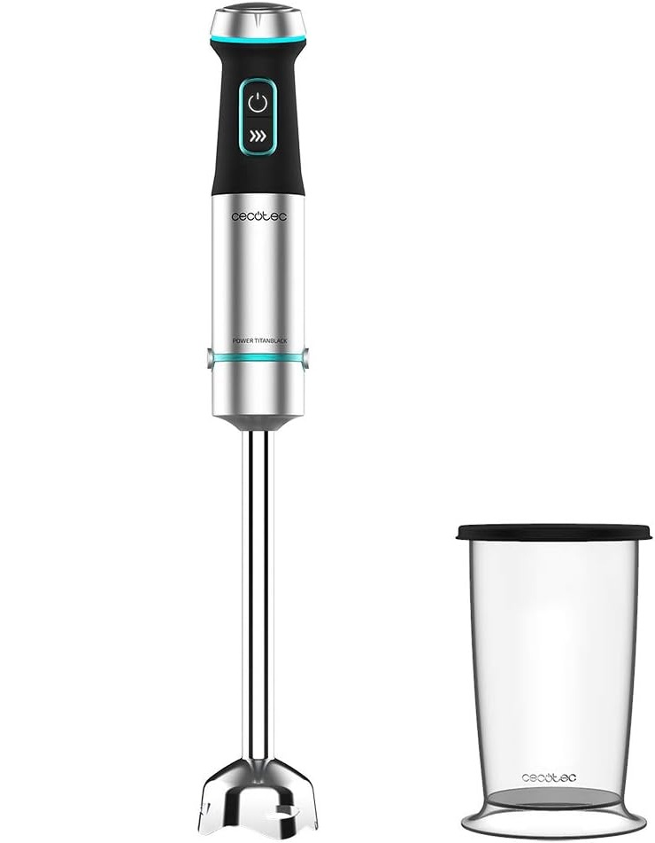 Cecotec - Hand Blender - Power TitanBlack 1200 XL - Hand Blender - 1200 W - Number of speeds Adjustable - Turbo mode - Stainless steel