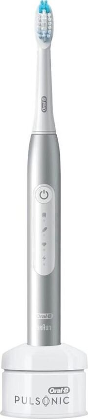 Oral-B Pulsonic Slim Luxe 4000 Sonic - Electric Toothbrush - Rechargeable - For adults - Number of brush heads included 1 - Number of teeth brushing modes 3 - Platinum
