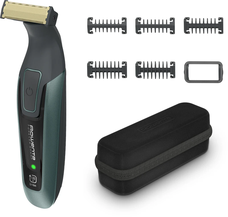 Rowenta Beard Trimmer - TN6044E0 - Cordless - Number of length steps 6 - Wet & Dry - Black/Green