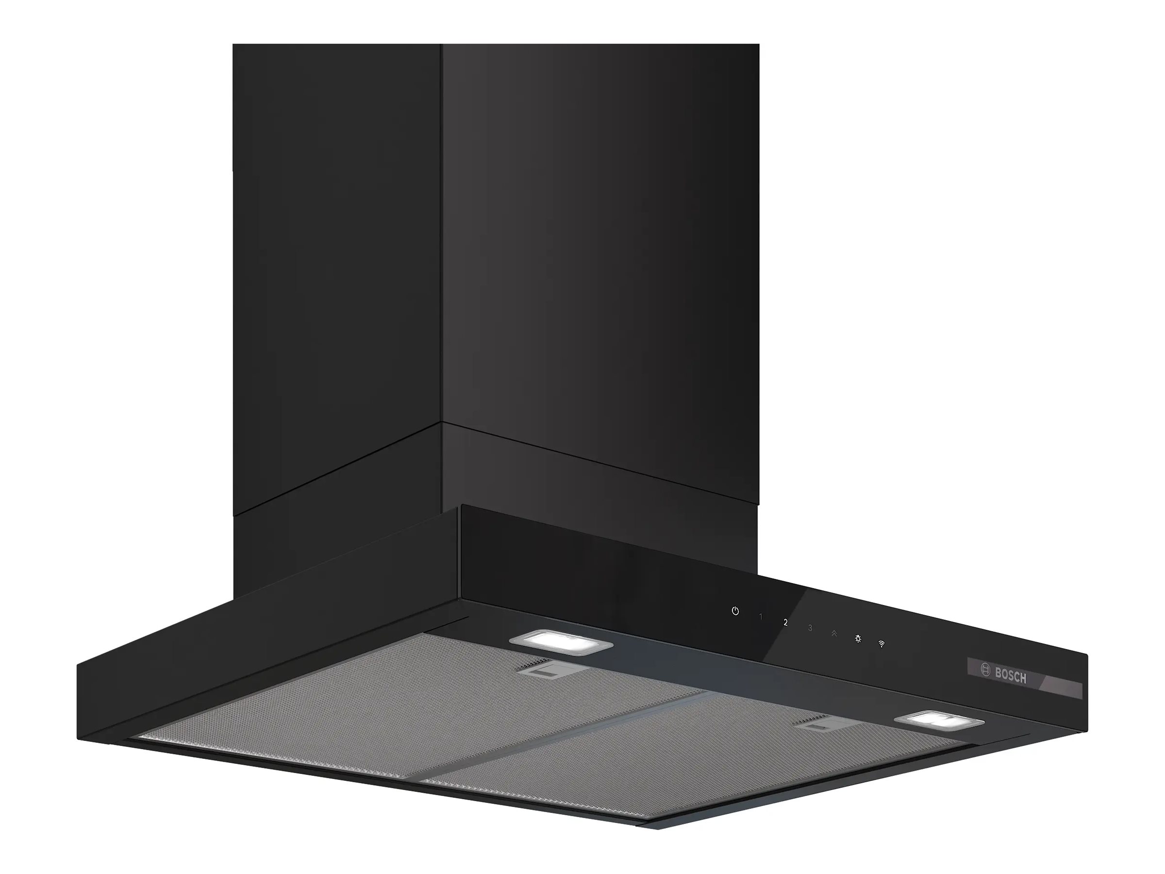 Bosch DWB67DN60 Wall-mounted Extractor Hood, A, Width 60 cm, Max extraction power in intensive mode 699 m3/h, Matte Black - Bosch