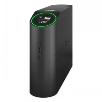 Schneider Electric Back-UPS Pro for Gaming, Tower, 230V, 4x Schuko ir 2x IEC C13 lizdai, RGB Light, Pure Sine Wave, Midnight - 2200 VA - 1320 W - 230 V