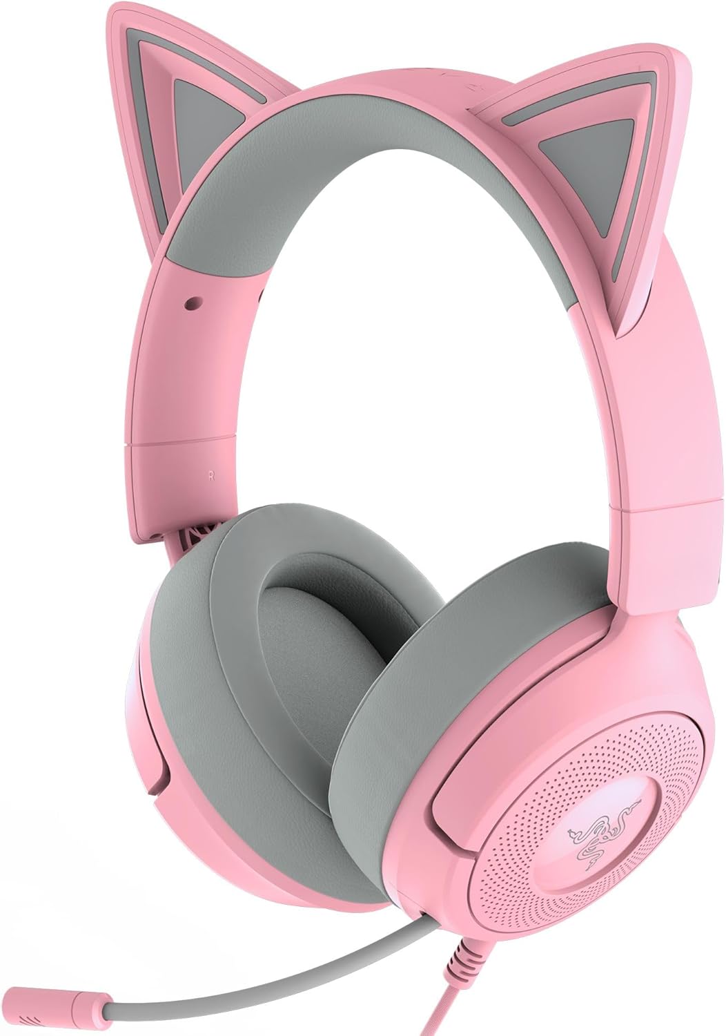 Razer Gaming Headset - Kraken Kitty V3 X - Wired - Over-Ear - Microphone - Quartz