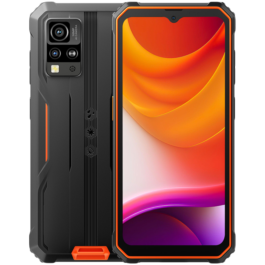Blackview Rugged BV4800SE LTE 6.56" HD+IPS 720x1612 90Hz 4Gb+64Gb UMS9320E Octa-Core 1.8GHz CAM Front 8MP Rear 16MP+2MP NFC 5100mAh NO Charger Android 15 Orange