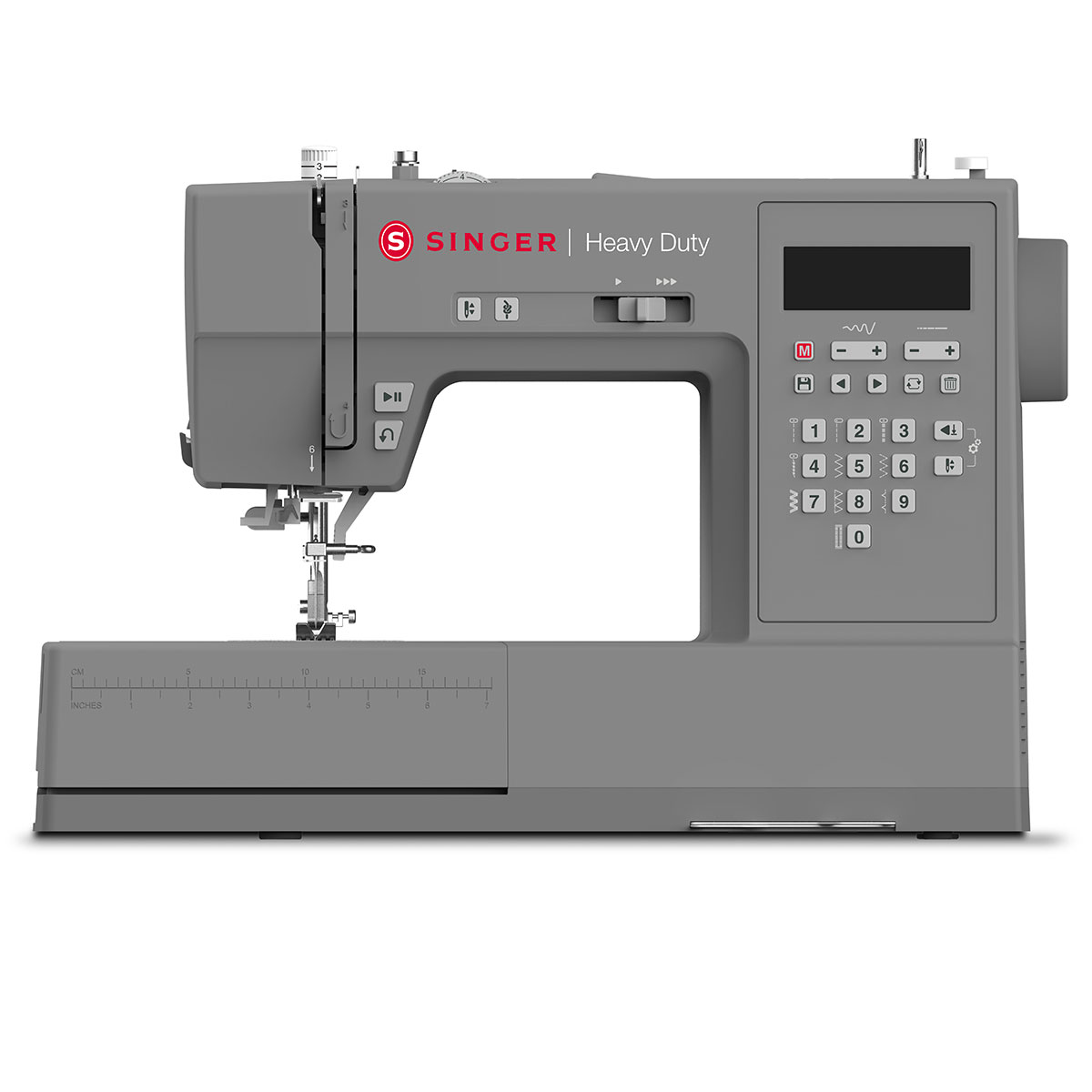 Singer - Heavy Duty Sewing Machine - HD6705C - Rechargeable - Number of stitches 200 - Number of buttonholes 1 - Grey - Number of brush heads included 1