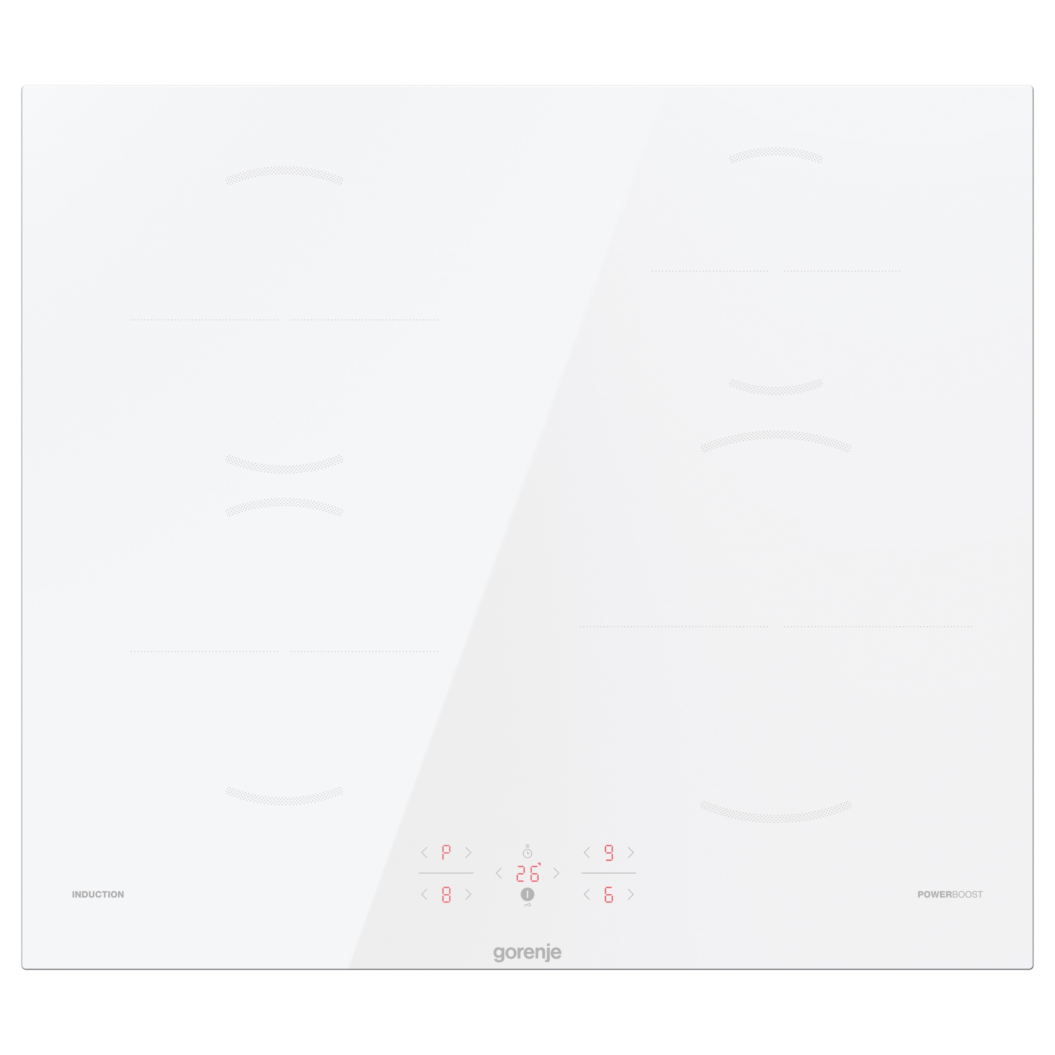 Gorenje - Hob - GI6401WSC - Induction - Number of burners/cooking zones 4 - Touch - Timer - White - Display