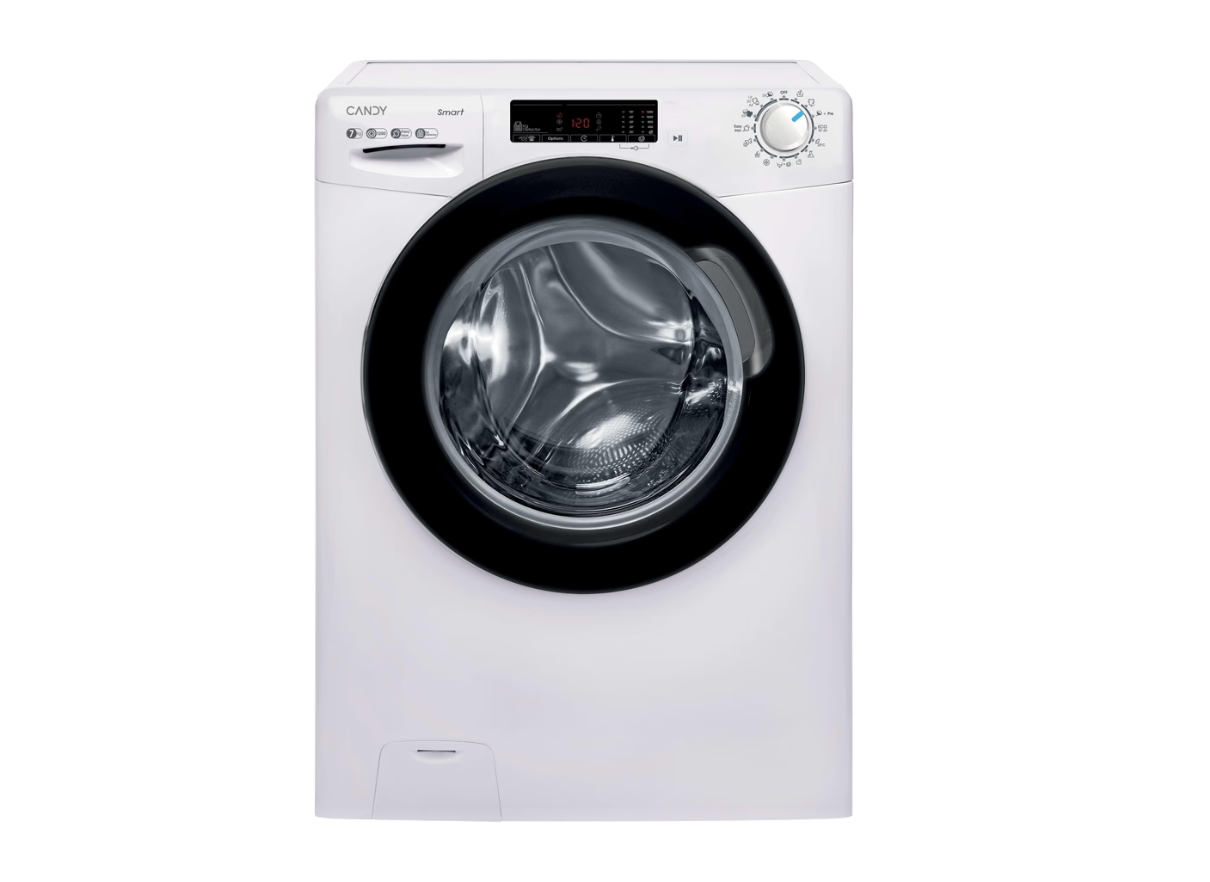 Candy - Washing Machine - CSS 127TWB5/1-S - Energy efficiency class A - Front loading - Washing capacity 7 kg - 1200 RPM - Depth 54 cm - Width 60 cm - Display - 2-digit - Steam function - White