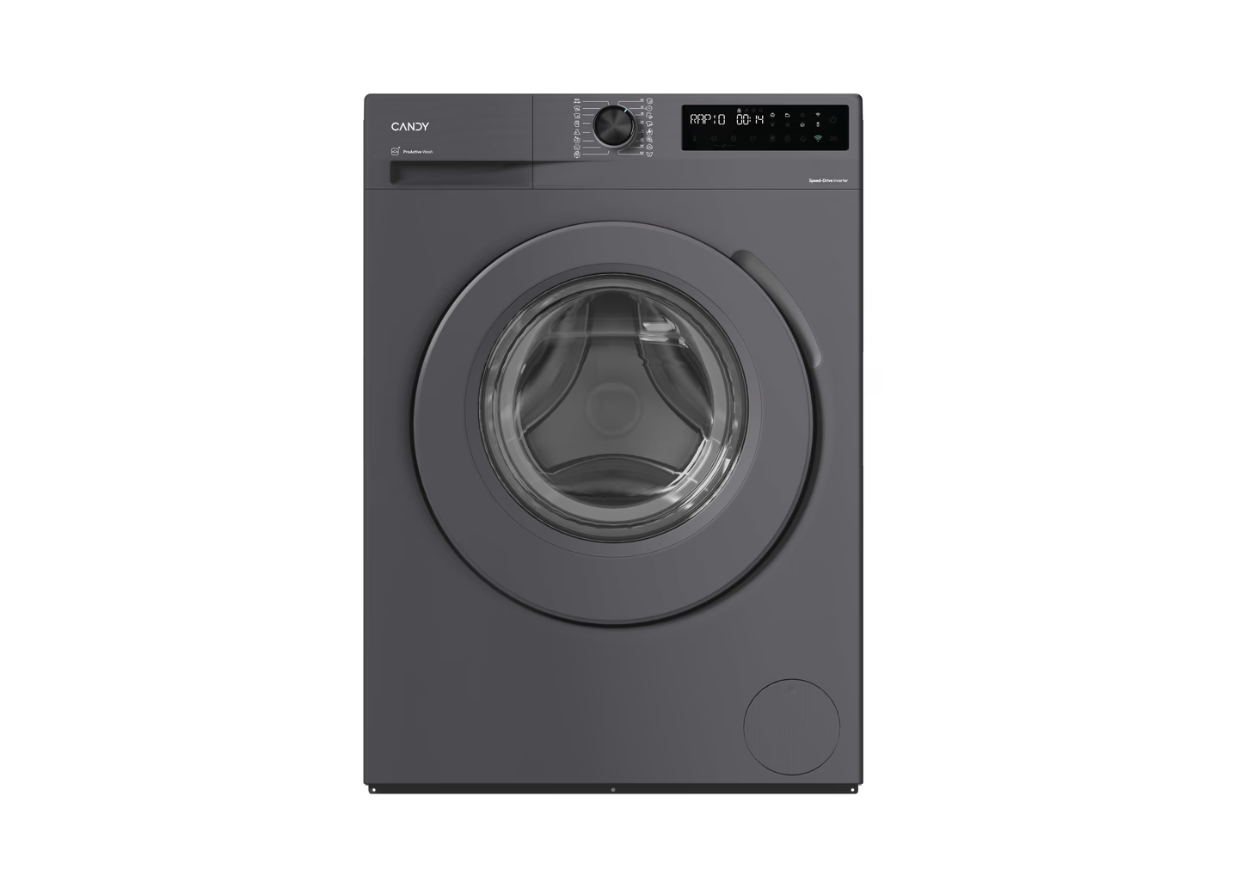 Candy - Washing machine - BR 26SSR6G-S - Energy efficiency class A - Front loading - Washing capacity 6 kg - 1200 RPM - Depth 42 cm - Width 59.5 cm - Display - Digital - Steam function - Wi-Fi - Grey
