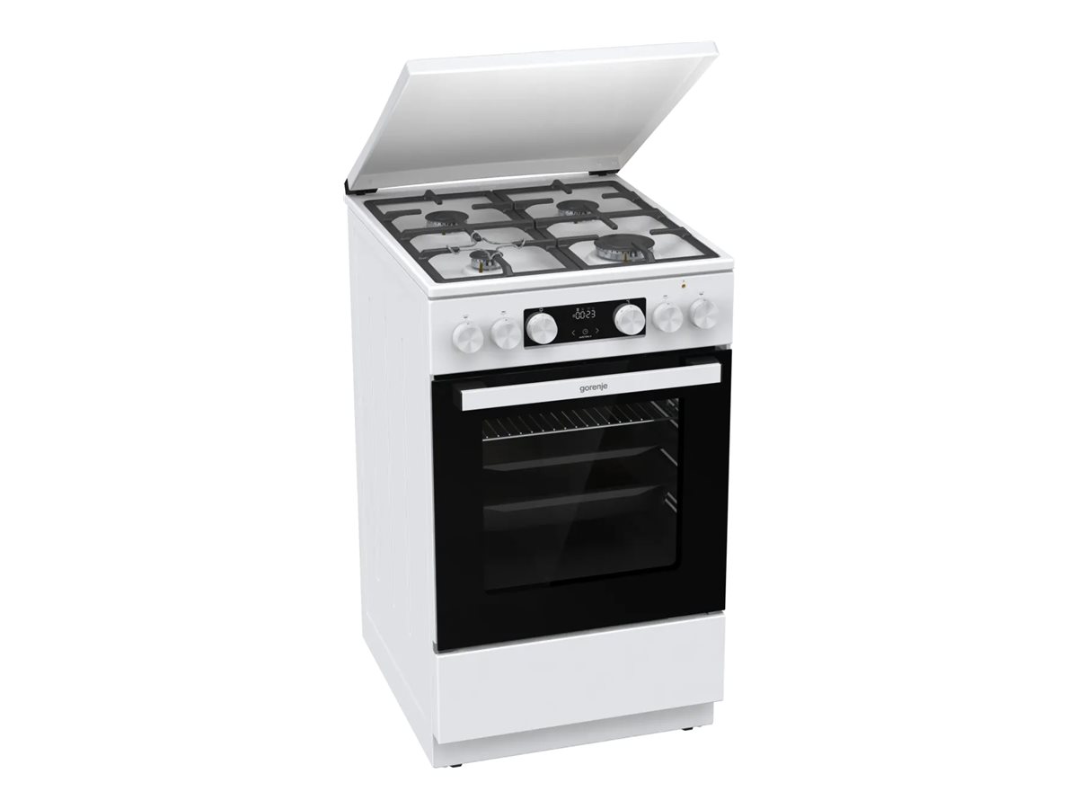 Gorenje GK5C42WF-B - Cooker - Hob type Gas - Oven type Electric - White - Width 50 cm - Grilling - Depth 59.4 cm - 70 L