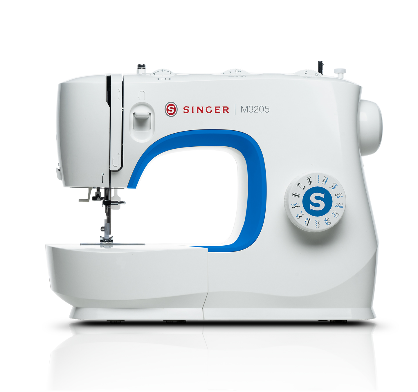 Singer - Sewing Machine - M3205 - Number of stitches 23 - Number of buttonholes 1 - White