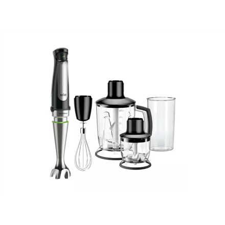 Braun - MultiQuick 7 Hand Blender - MQ 7045X - Hand Blender - 1000 W - Number of speeds 6 - Chopper - Black/Stainless steel