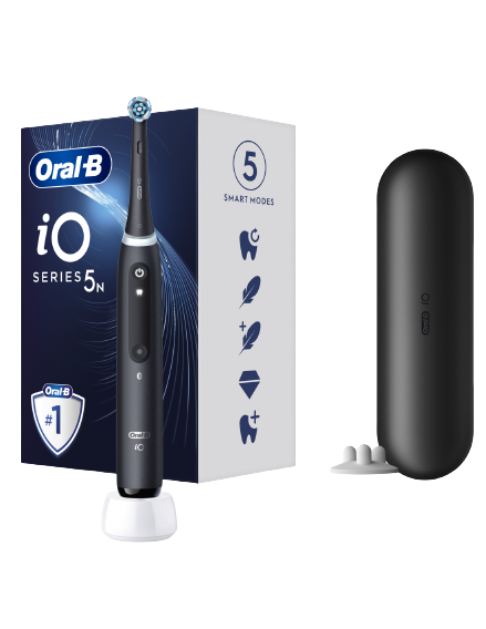 Oral-B - Electric Toothbrush - iO5 - Rechargeable - For adults - Number of brush heads included 1 - Number of teeth brushing modes 5 - Matt Black