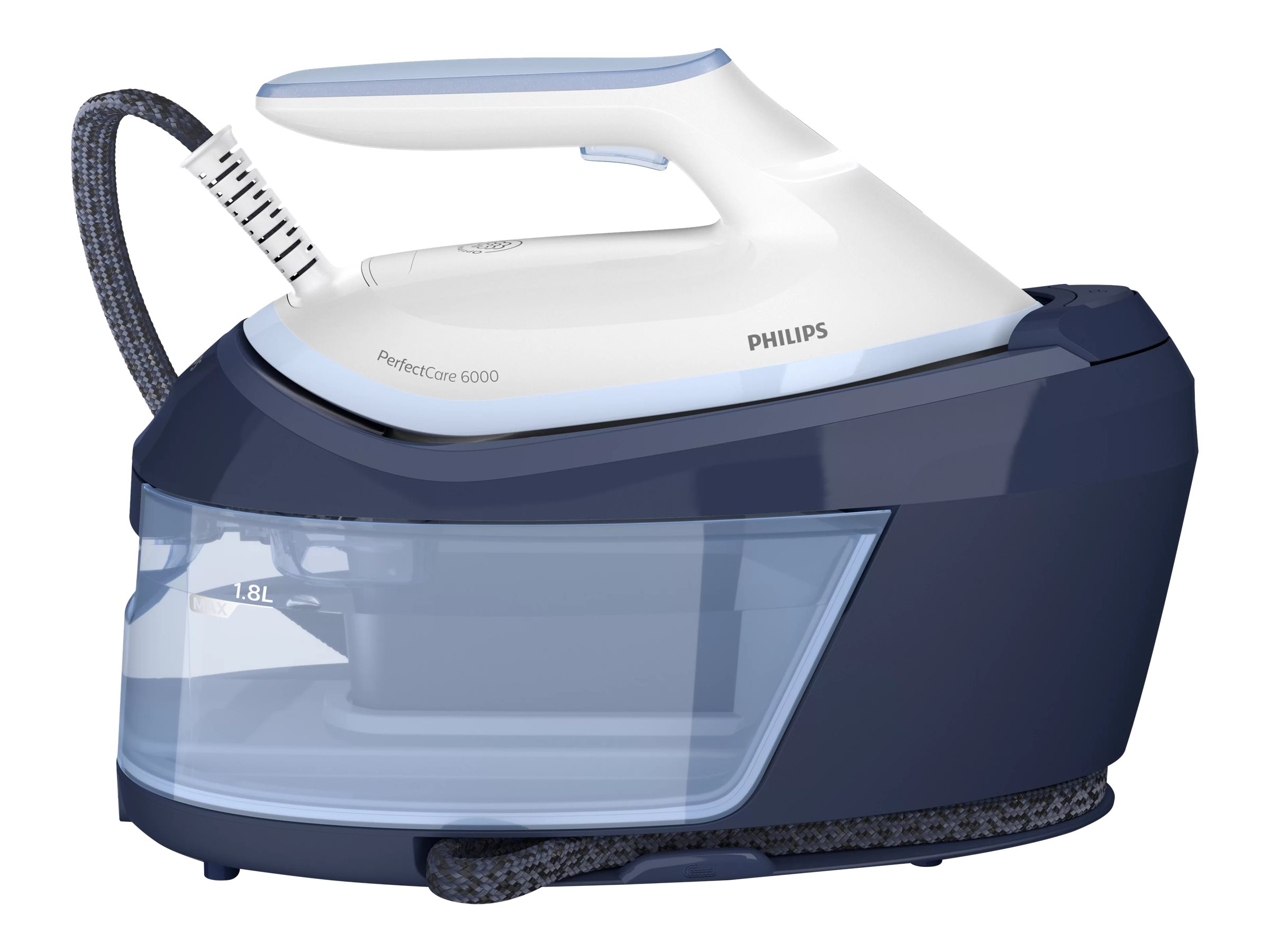 Philips - Steam Generator - PerfectCare PSG6026/20 - 2400 W - 1.8 L - 6.5 bar - Auto power off - Vertical steam function - Calc-clean function - Blue/White