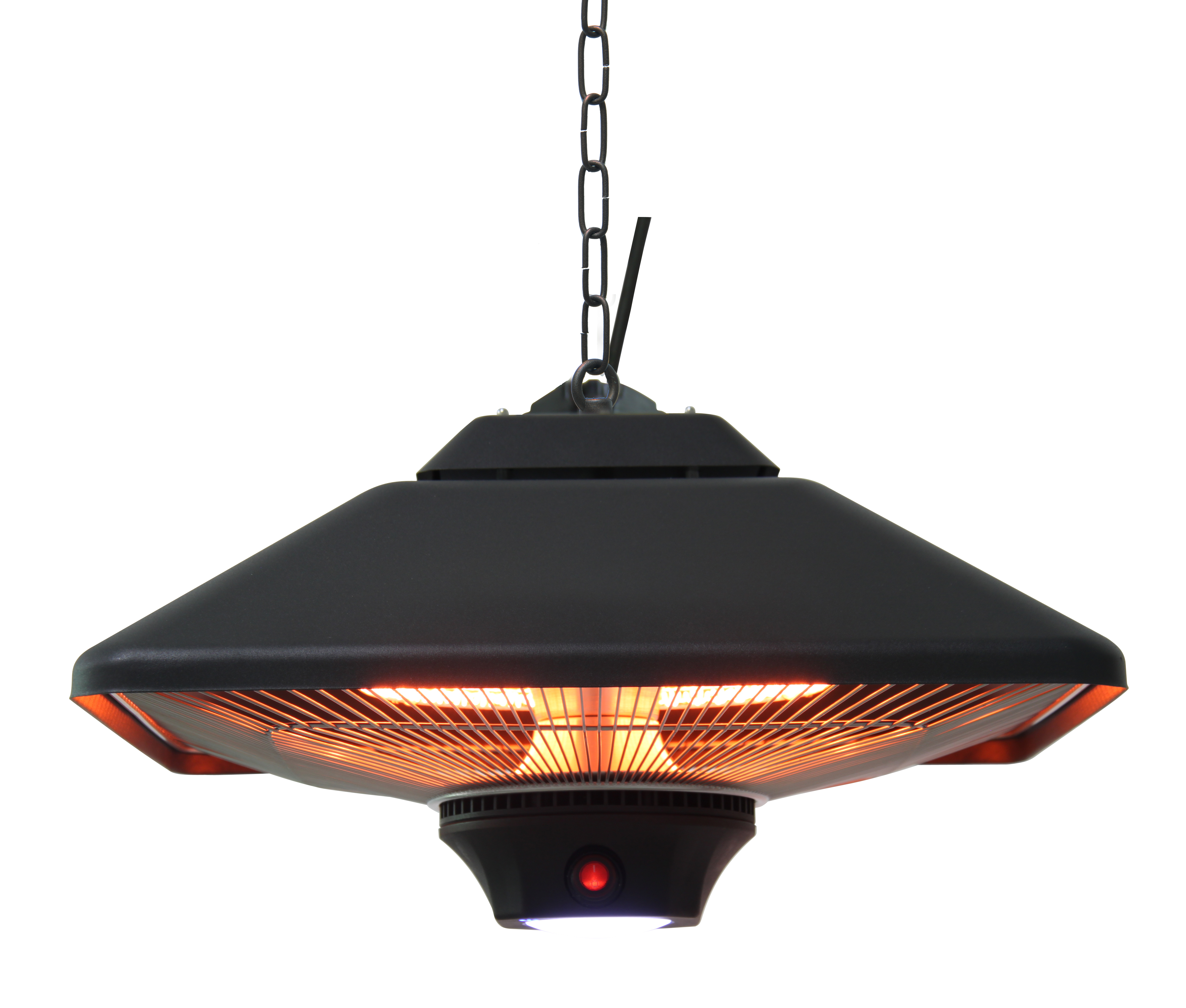 TunaBone Electric Ceiling Patio Heater - TB2088-01 - Patio heater - 2000 W - Number of power levels 3 - Black - IP24