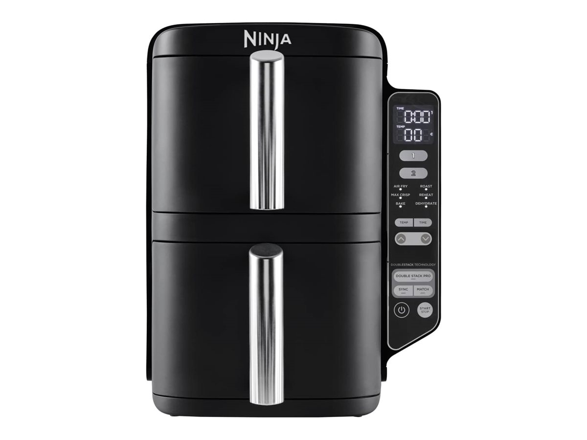 NINJA Double Stack Vertical Air Fryer with 2 Stacking Drawers - SL300EU - Power 2470 W - Capacity 7.6 L - Black