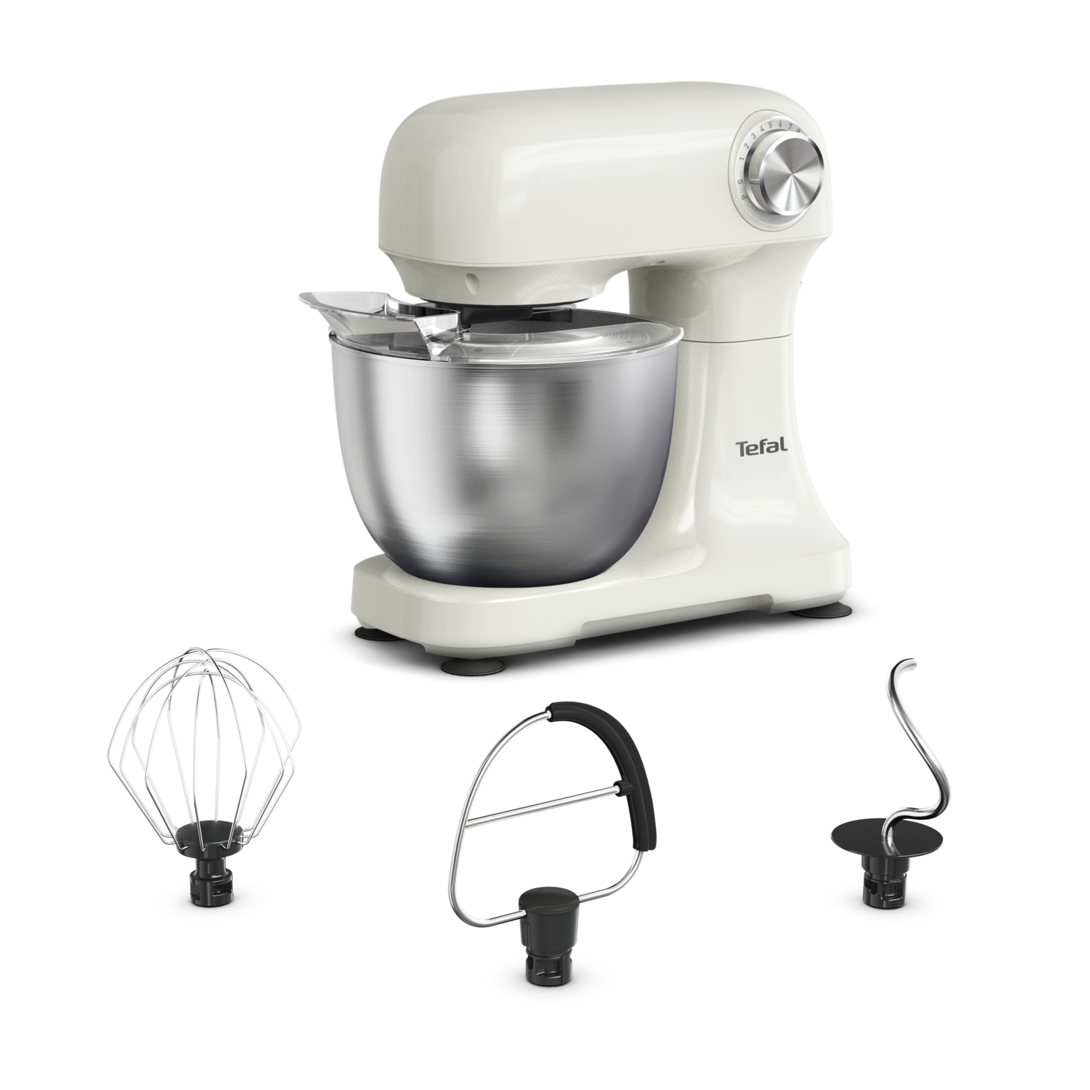 TEFAL QB140AF0 Bake Easy - Kitchen Machine - 500 W - Number of speeds 12 - Bowl capacity 3.5 L - Beige