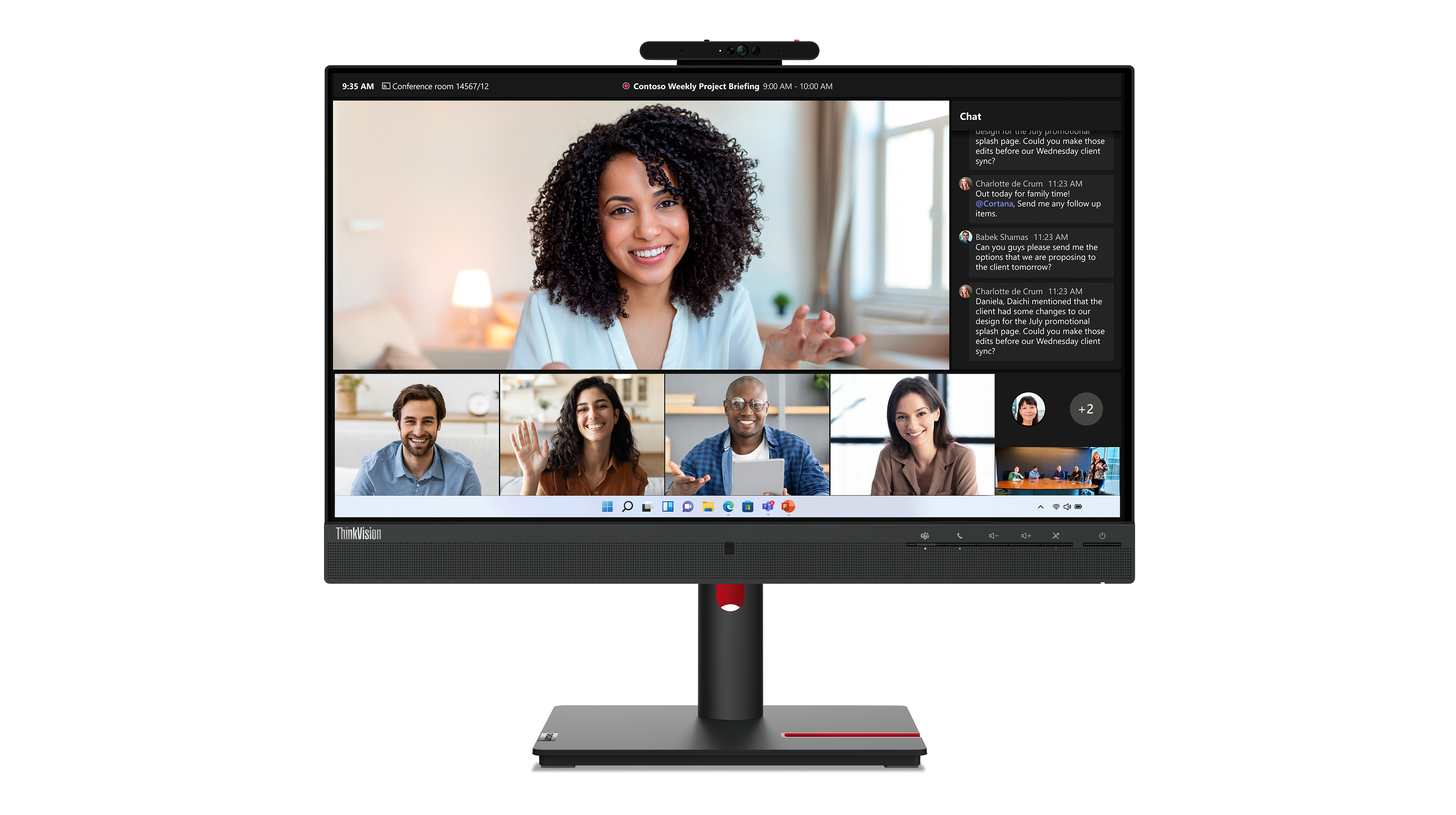 Lenovo Monitor T24mv-30 Black