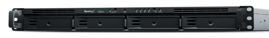 Synology - RackStation - RS822+ 4-Bay NAS Enclosure - AMD Ryzen - V1500B - Processor frequency 2.2 GHz - 2 GB - DDR4